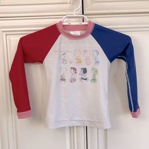 Peanuts girls l/s rash guard